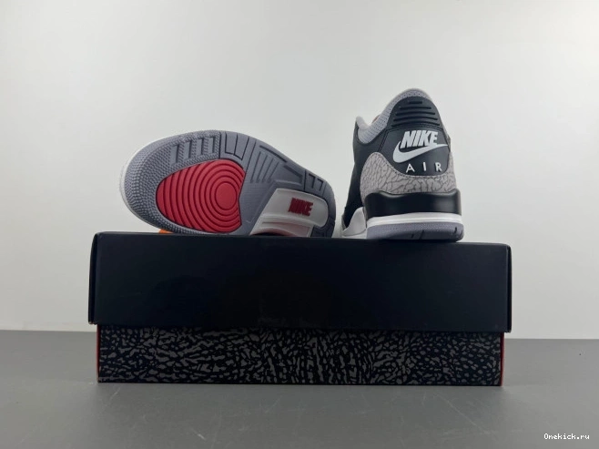 One Kick Black Cement Air Jordan 3 DN3707-010 0716